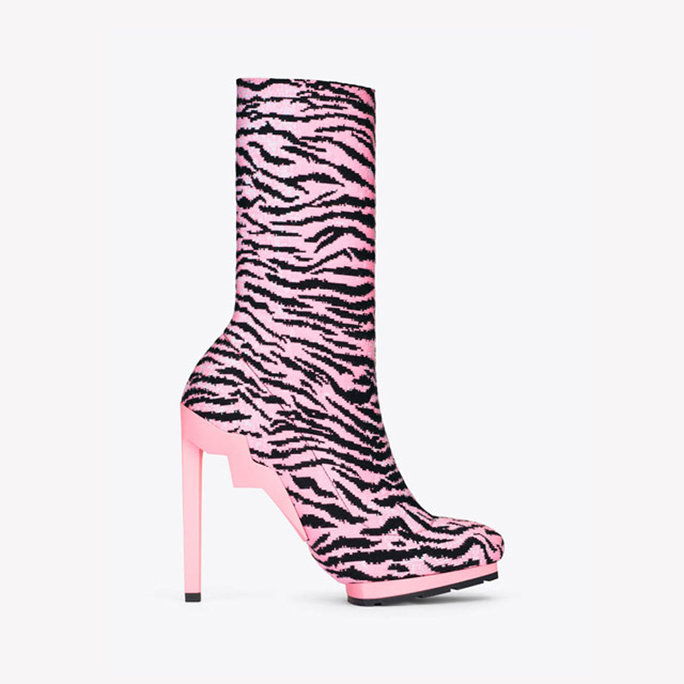 ケンゾー x H&M Tiger-Striped Ankle Boots 
