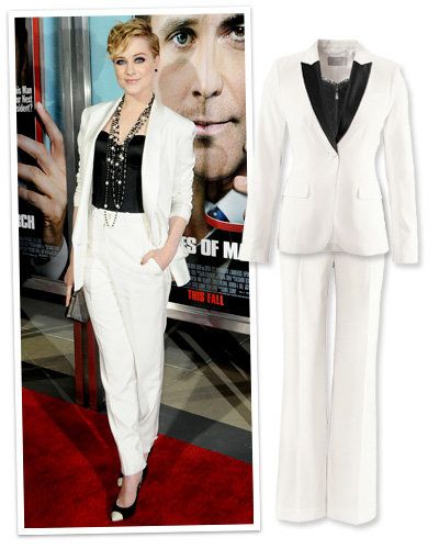 エヴァン Rachel Wood in a white suit