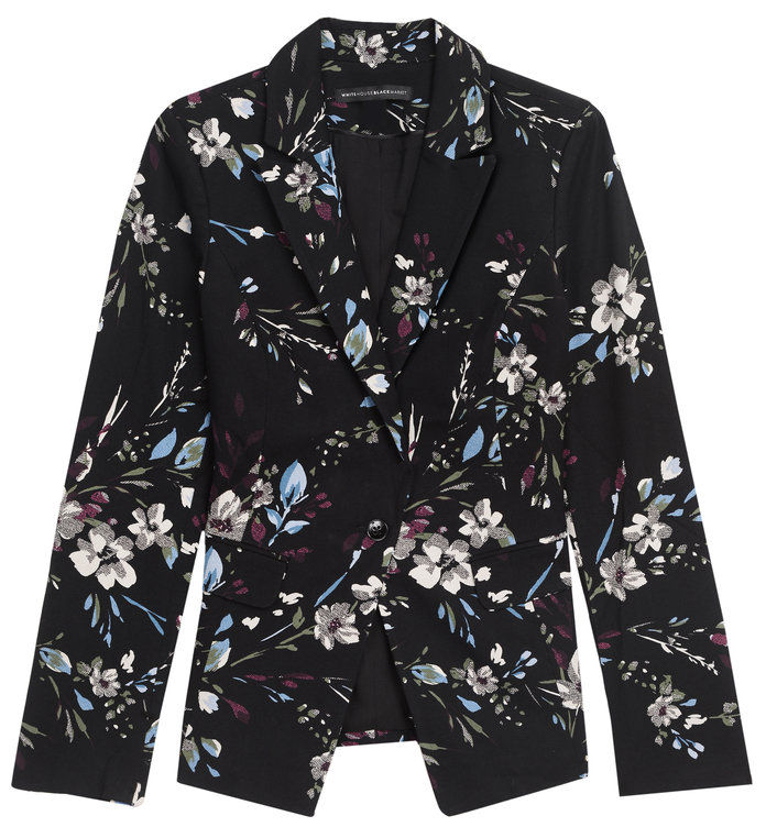 A floral blazer to spice up your suit by White House Black Market 