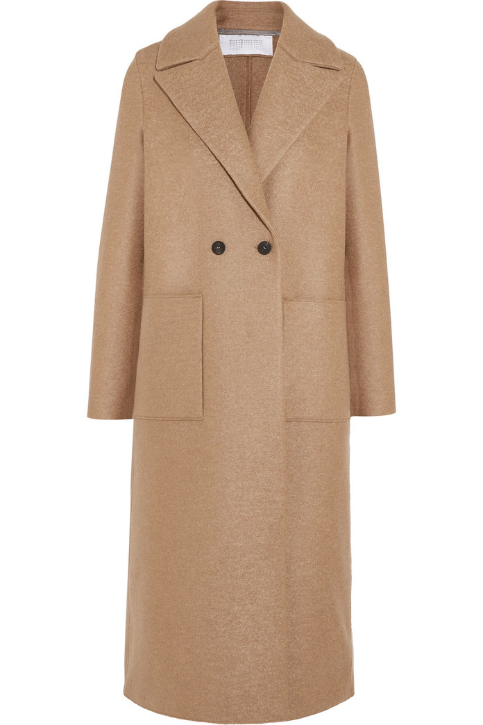 A classic camel coat for the minimalist by Harris Wharf London 