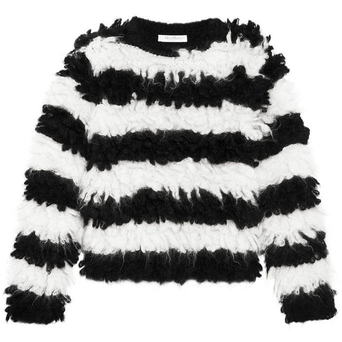 מקסימלי Mara Striped Mohair-Blend Sweater 