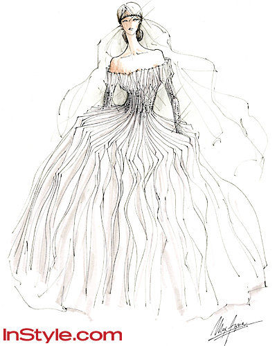 אופנה Designers Sketch Kate Middleton's Wedding Dress - Max Azria