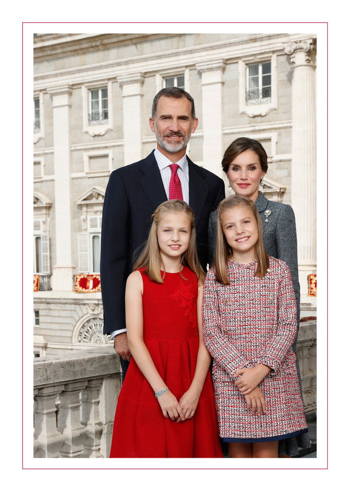 מלך Felipe VI, Queen Letizia, Princess Leonor, and Infanta Sofía of Spain, 2017 