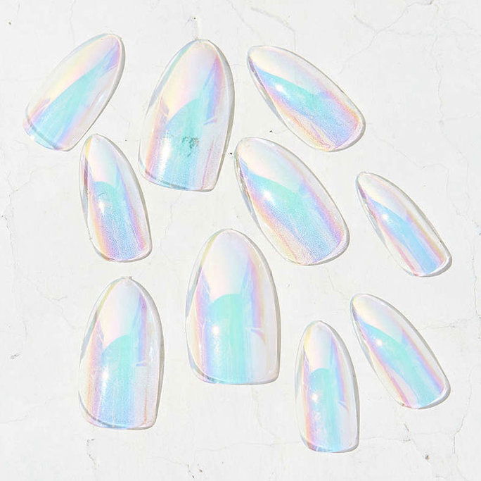 סטטי Nails All-In-One Pop On Manicure Kit in Iridescent Highlighter 