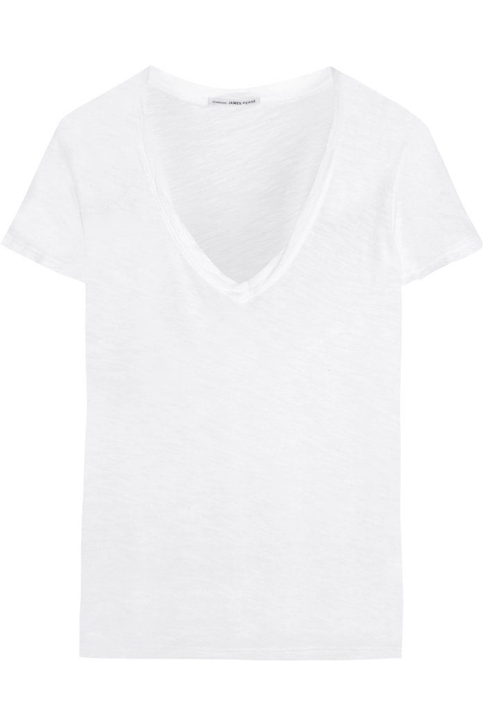 ジェームス Perse Casual slub cotton T-shirt