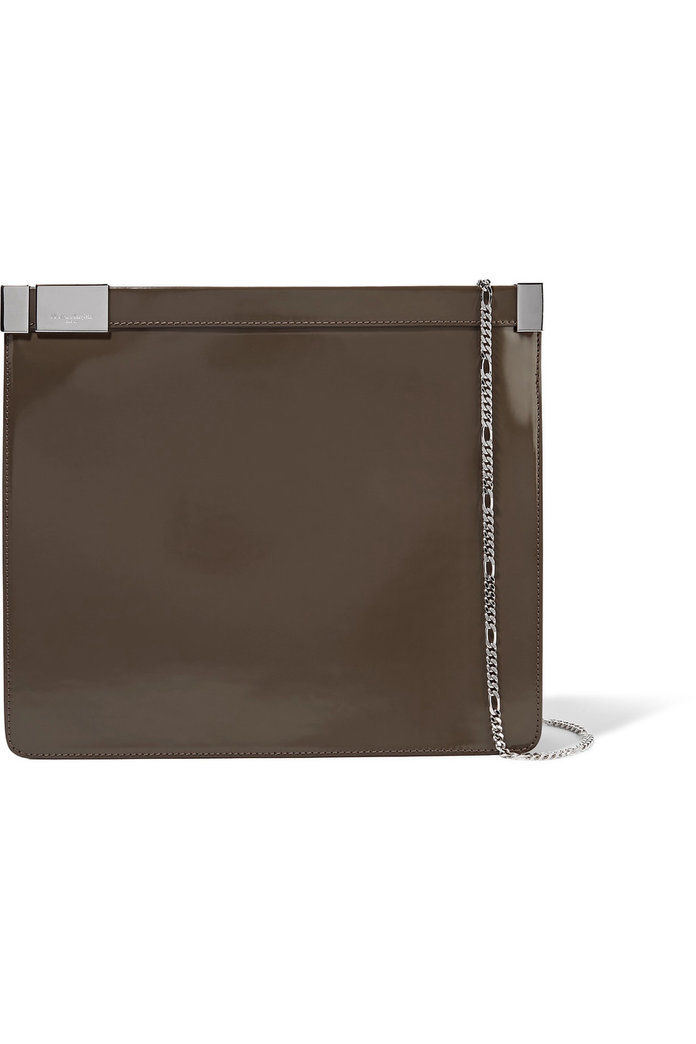 מייסון Margiela Glossed-leather shoulder bag