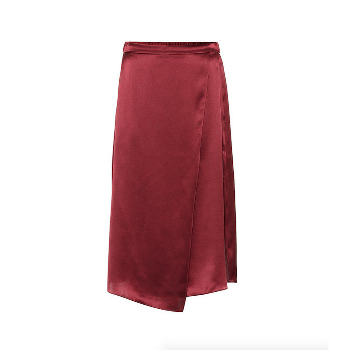빈스 Silk Wrap Skirt 