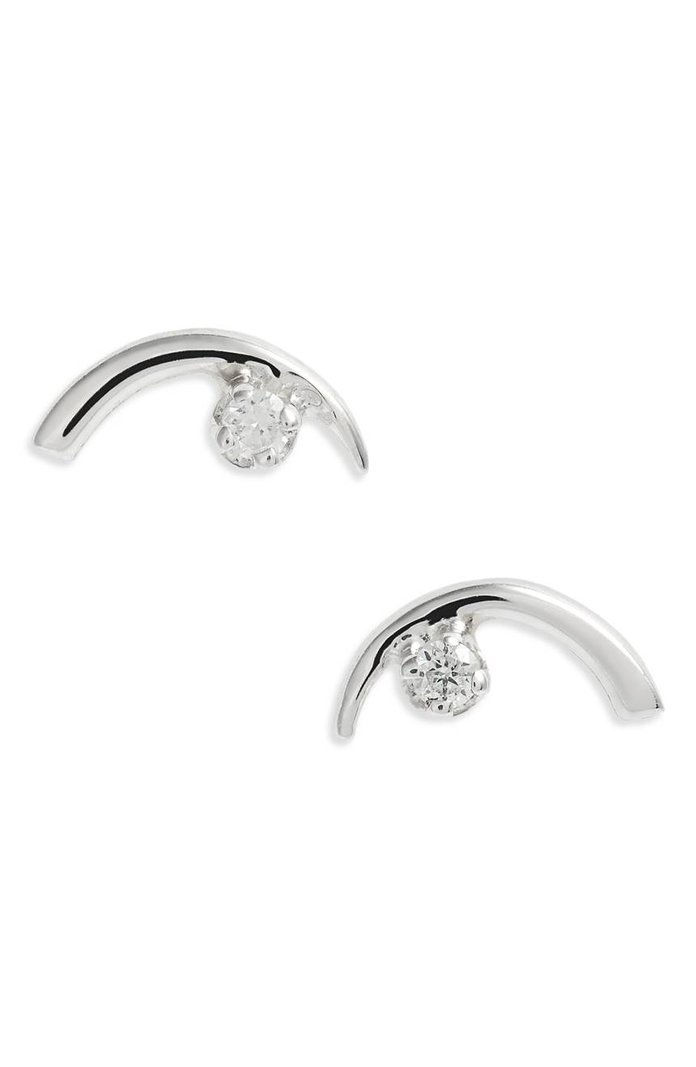 Arc Lineage Diamond Earrings