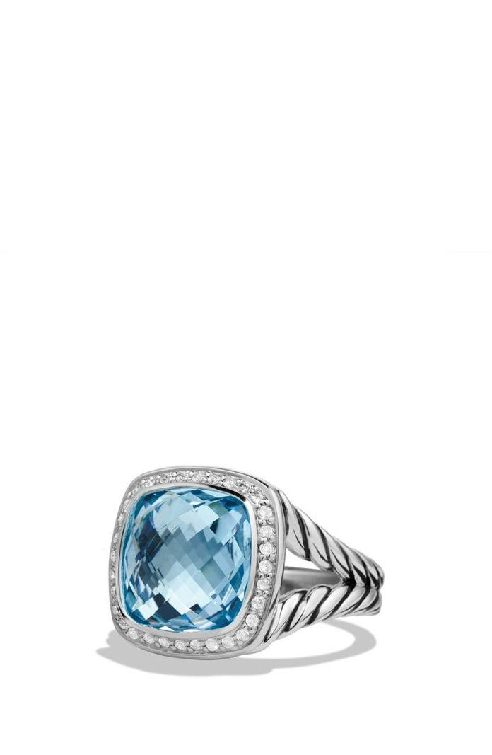דוד Yurman 'Albion' Ring with Semiprecious Stone and Diamonds