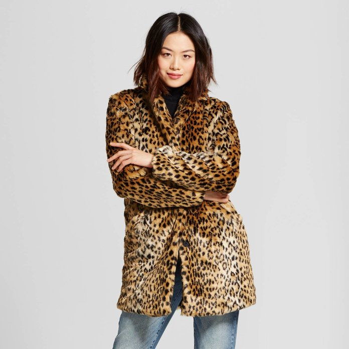 א New Day Leopard Faux Fur Coat