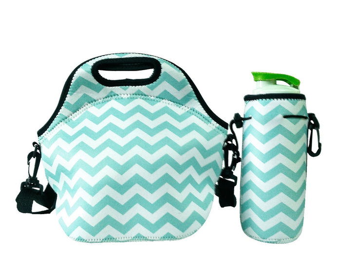 Amerzam Neoprene Lunch Box Bag and Water Bottle Tote