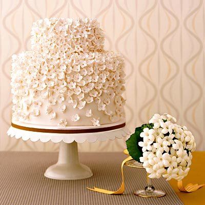 赤 and white wedding cake