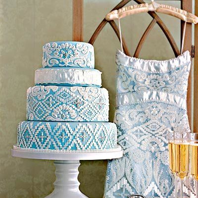 כחול wedding cake
