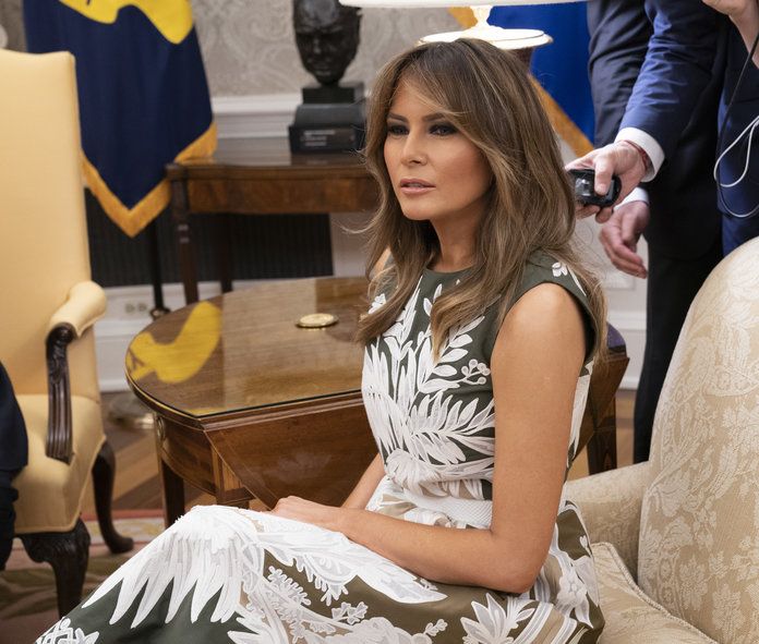 대통령 Trump Hosts Spain's King Felipe And Queen Letizia At The White House
