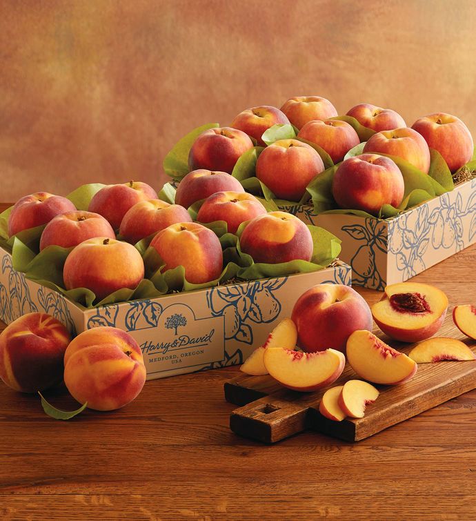 שתיים Boxes of Oregold Peaches 