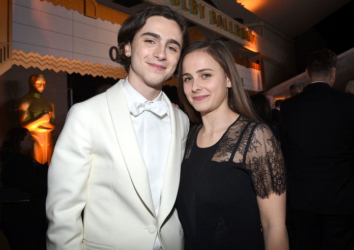 טימותי Chalamet and Pauline Chalamet 